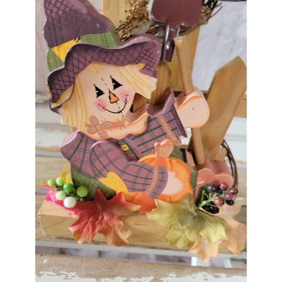 Halloween fall scarecrow country folk art birdhouse fall decor home kitchen - Picture 2 of 8